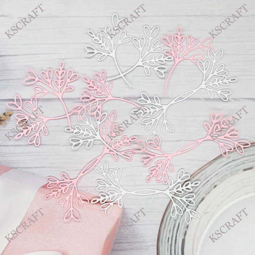 KSCRAFT Cortadores de Folhas em Forma de Coração para Scrapbooking DIY, Estênceis Decorativos para Embossagem e Cartões de Papel DIY