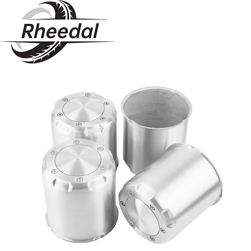 

Rheedal 2/4PCS 108mm/4.25" Hub 115mm/4.53" H Aluminum Trailer Wheel Center Caps For Truck SUV RV Wheel Rim Push Thru Steel