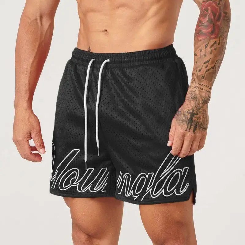 Men\'s Shorts Summer Sports Bodybuilding Fitness Quick Drying Breathable Casual Shorts Outdoor Running Basketball Training Shorts