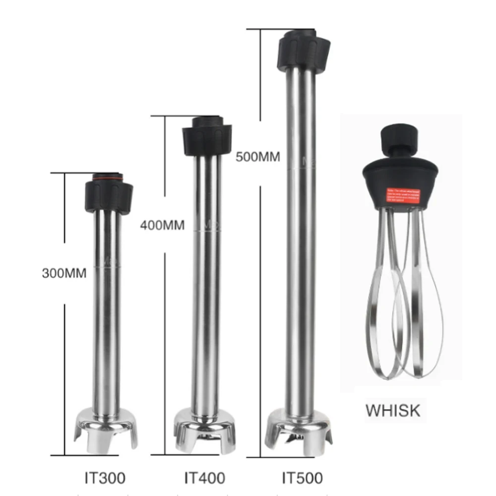 GZZT 500W Immersion Blender Commercial Handheld Mixer Fixed/ Variable Speed Different Lengths of Rods 30/40/50 CM Kitchen Whisk