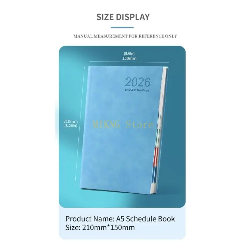 2026 Planejador semanal Planejador trabalho escritório Agenda Notebook Planejador acadêmico melhor venda