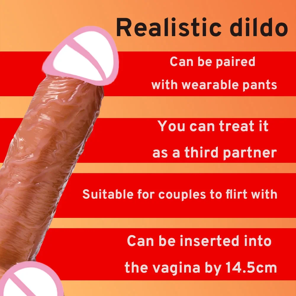 Dildos Realistas de Dupla Camada para Mulheres, Masturbação Anal e Vaginal, Masturbação Anal, Brinquedos Sexuais para Casais Lésbicas, Pênis Artificial para Estimulação do Ponto G