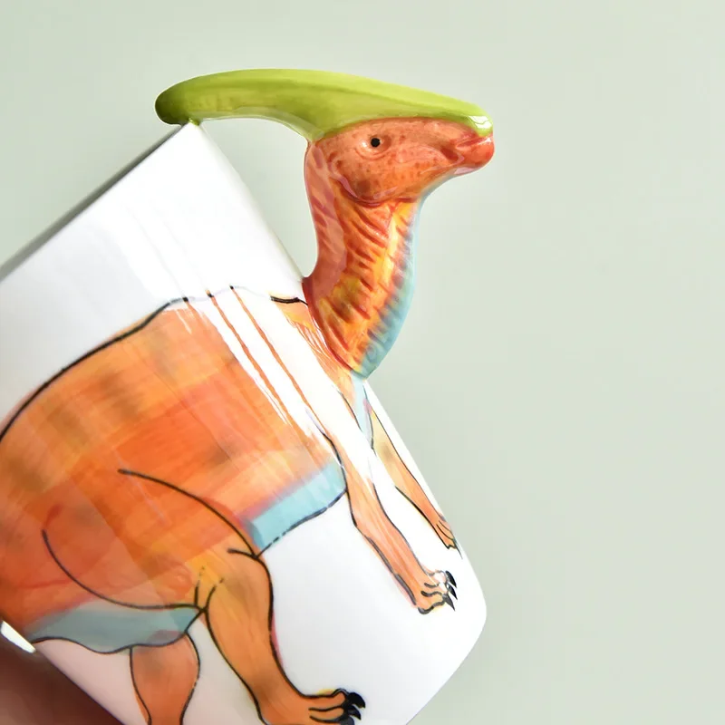 Dinosaur Shaped Water Cup Cute Animal Ceramic Mug Cute and Different Cups of Coffee Couple Gift Original Breakfast Cups Mugs Tea