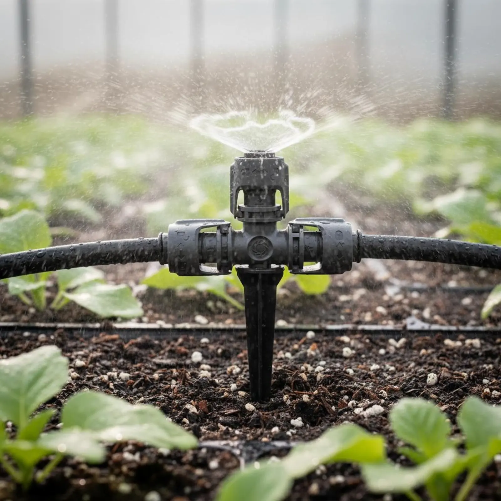 

Fine Mist Sprinkler Kit Easy to Install Micro Spray Watering Set Automatic Watering Kit Quick Connect for Gardeners, Greenhouse