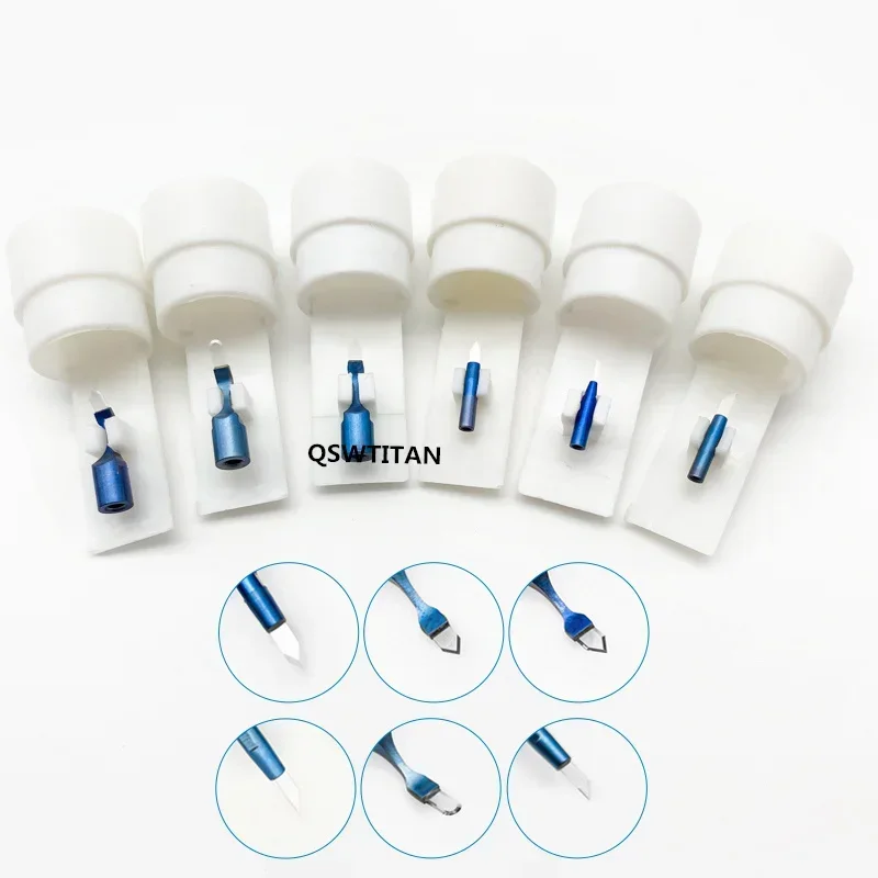 شفرة الهلال الياقوتية للعيون شفرات القرنية الشفافة مزدوجة حافة واحدة Lancet شفرات ثلاثية الأوجه أدوات الجفن