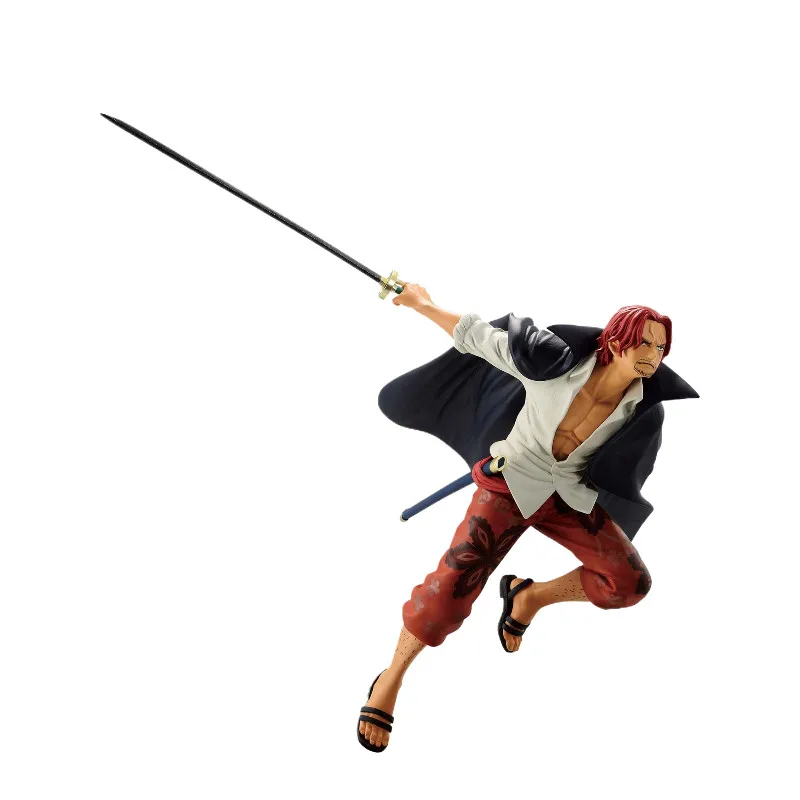 Bandai Genuine Anime One Piece Yonko Shanks BATTLE RECORD COLLECTION PVC 17cm Character Scene Figure Model Toy Gift Collection