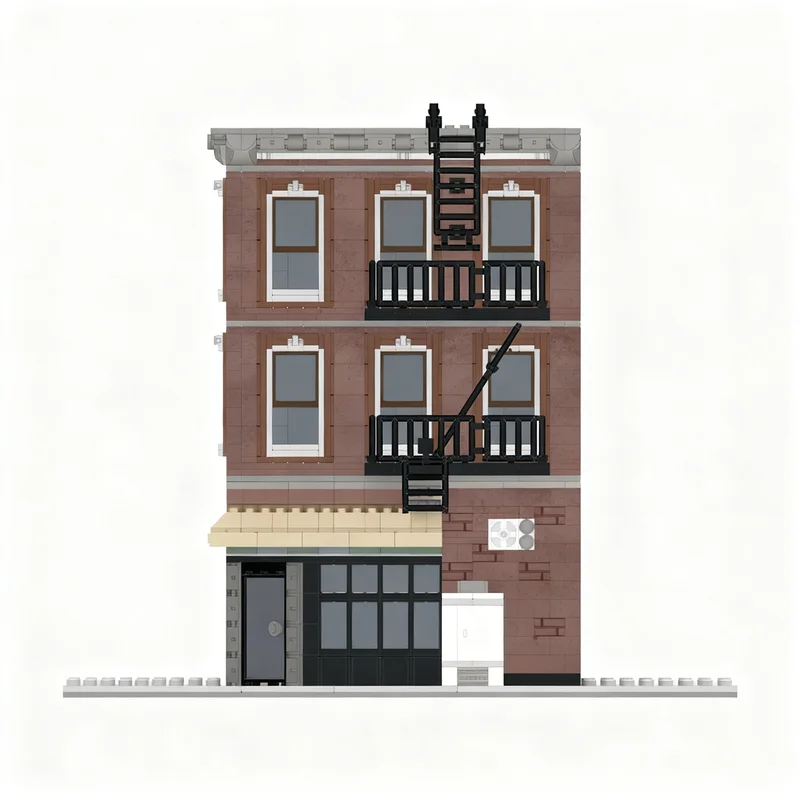 1183ピース MOC ヒーローズ マーベル スパイダーマン デリ食料品店 ファサードのみ モデルおもちゃ 組み立てブロック クリスマスギフト