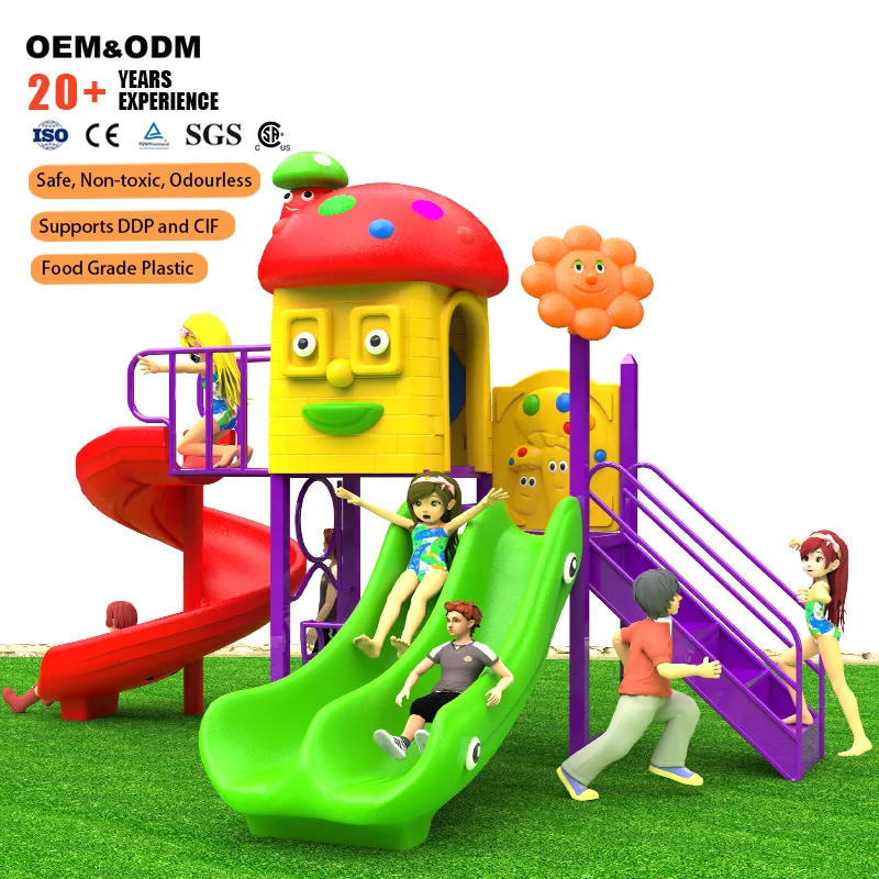 Outdoor Plastic Spiral Slide For Kindergarten Playgrounds Schools Children's Playhouses Parks-High Capacity 5-10 Users