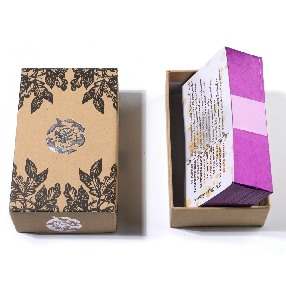 Oak ash thorn tarot 81pcs cards 1: 1 Size Gilded Edge Tarot Board games Three trees tarot Volume Li