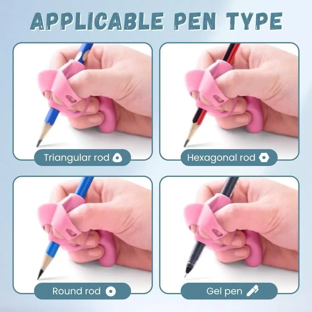 1pc Hot Silicone Silicone Pencil Holder Comfortable Soft Pencil Holder Flexible Sturdy Pen Writing Aid Tool for Kids Handwriting