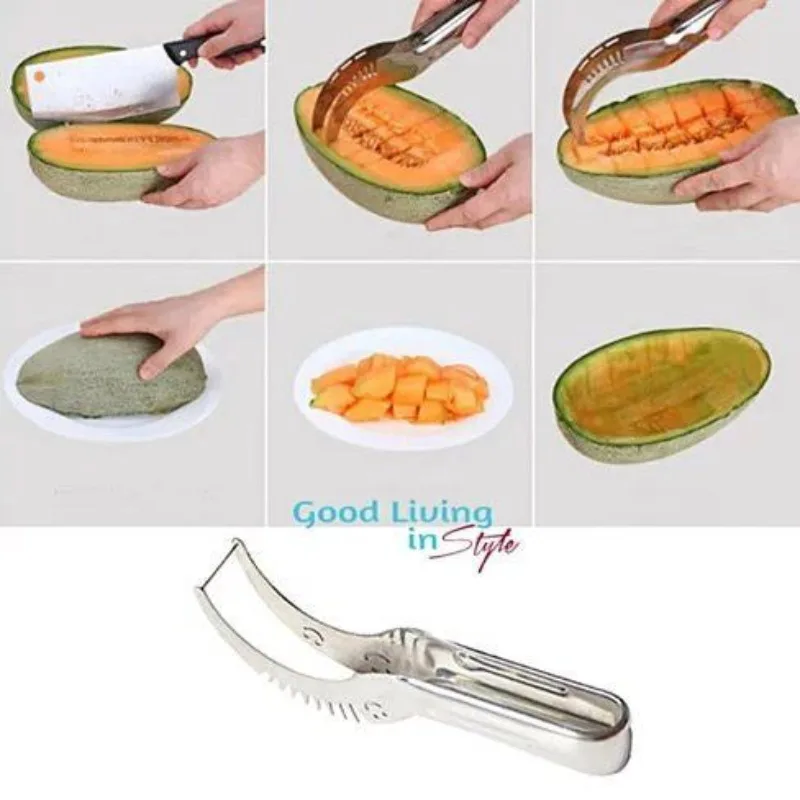 

Watermelon Melon Slicer Cake Tool with Mellon Baller Fruit Carver