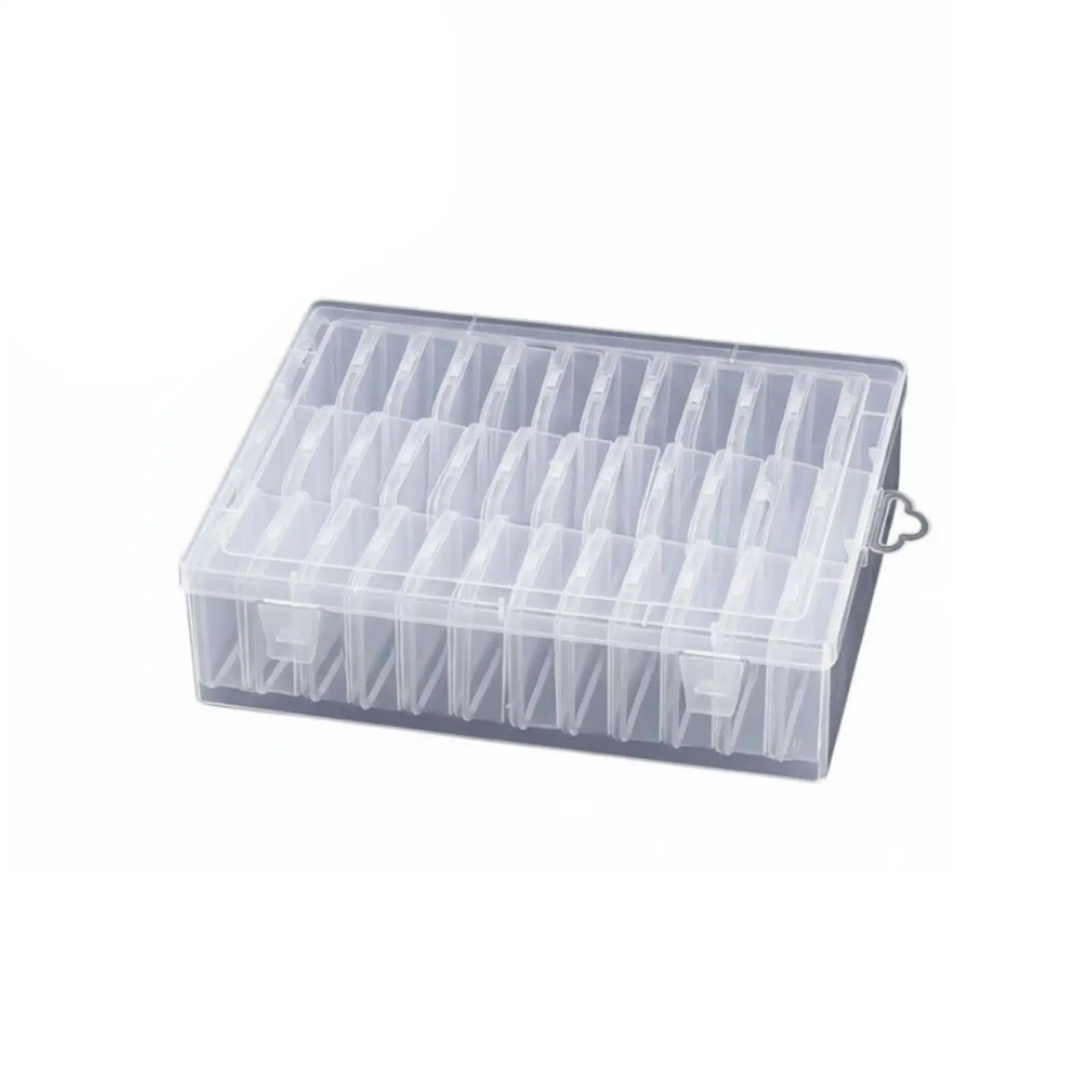Multipurpose Plastic Storage Organizer Box for Jewelry Components and Craft Supplies with Secure Latch Cover