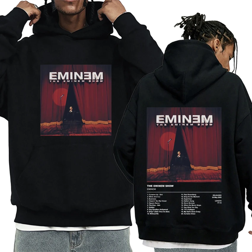 Rapper Eminem Album printed Hoodies Autumn Winter new in Oversized Hip Hop streetwear Unisex vintage Fleece Long sleeve pullover