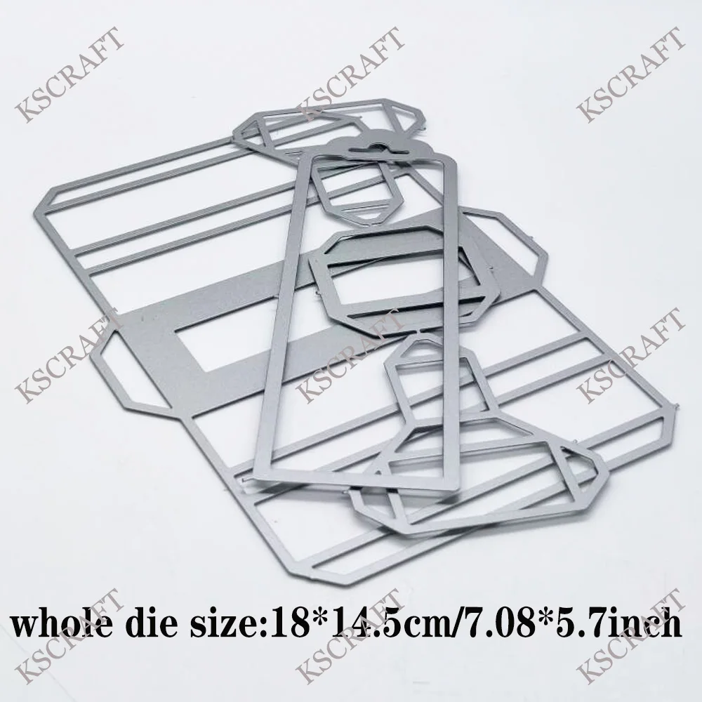 KSCRAFT Chapstick هدية صندوق قطع يموت الإستنسل DIY بها بنفسك سكرابوكينغ النقش الزخرفية DIY بها بنفسك ورقة بطاقات #5