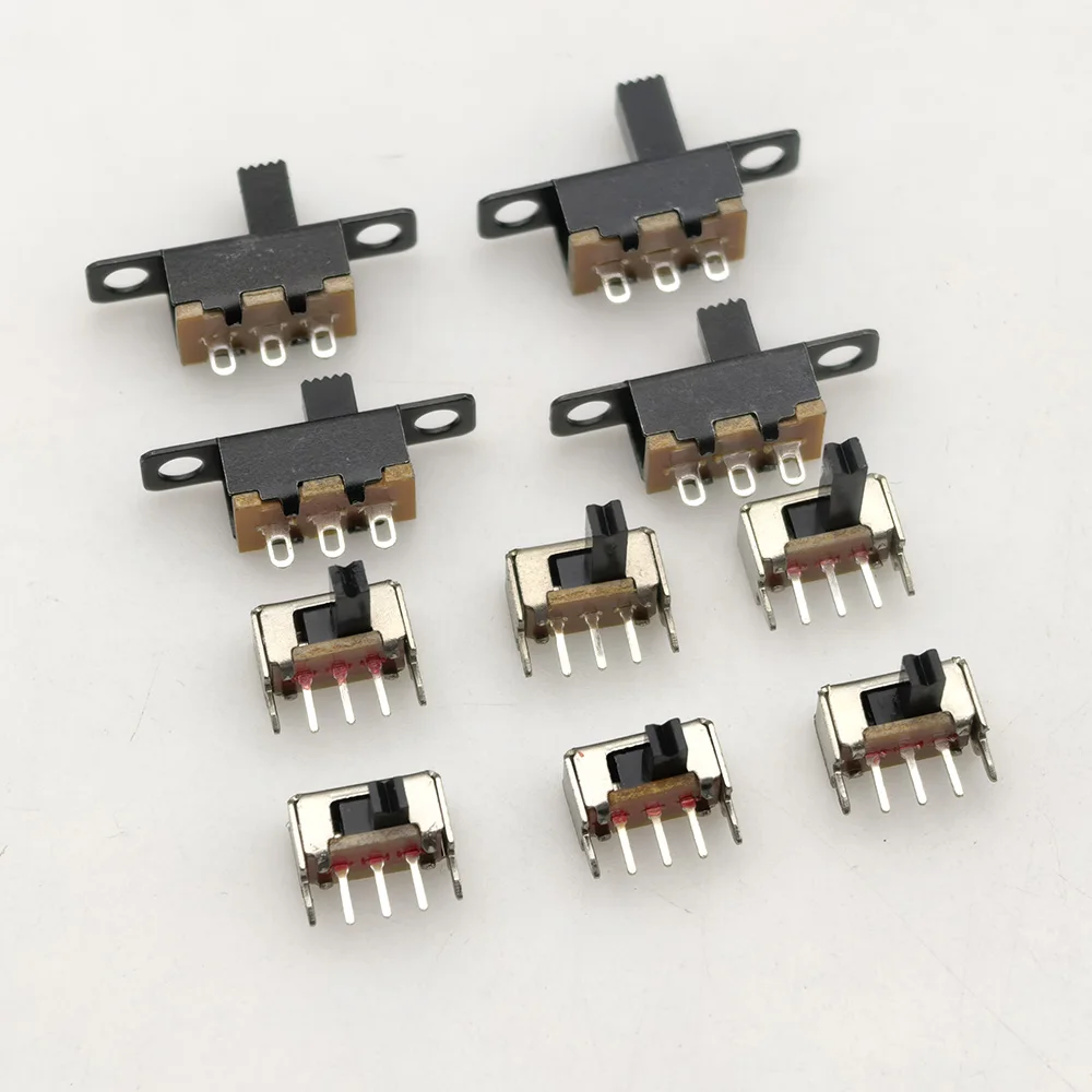 20Pcs SPDT 1P2T Slide Switch Mini Toggle Switch 2 Position 3 Pin On-Off DIP for DIY Power Electronic Projects PCB DC 50V 0.5A