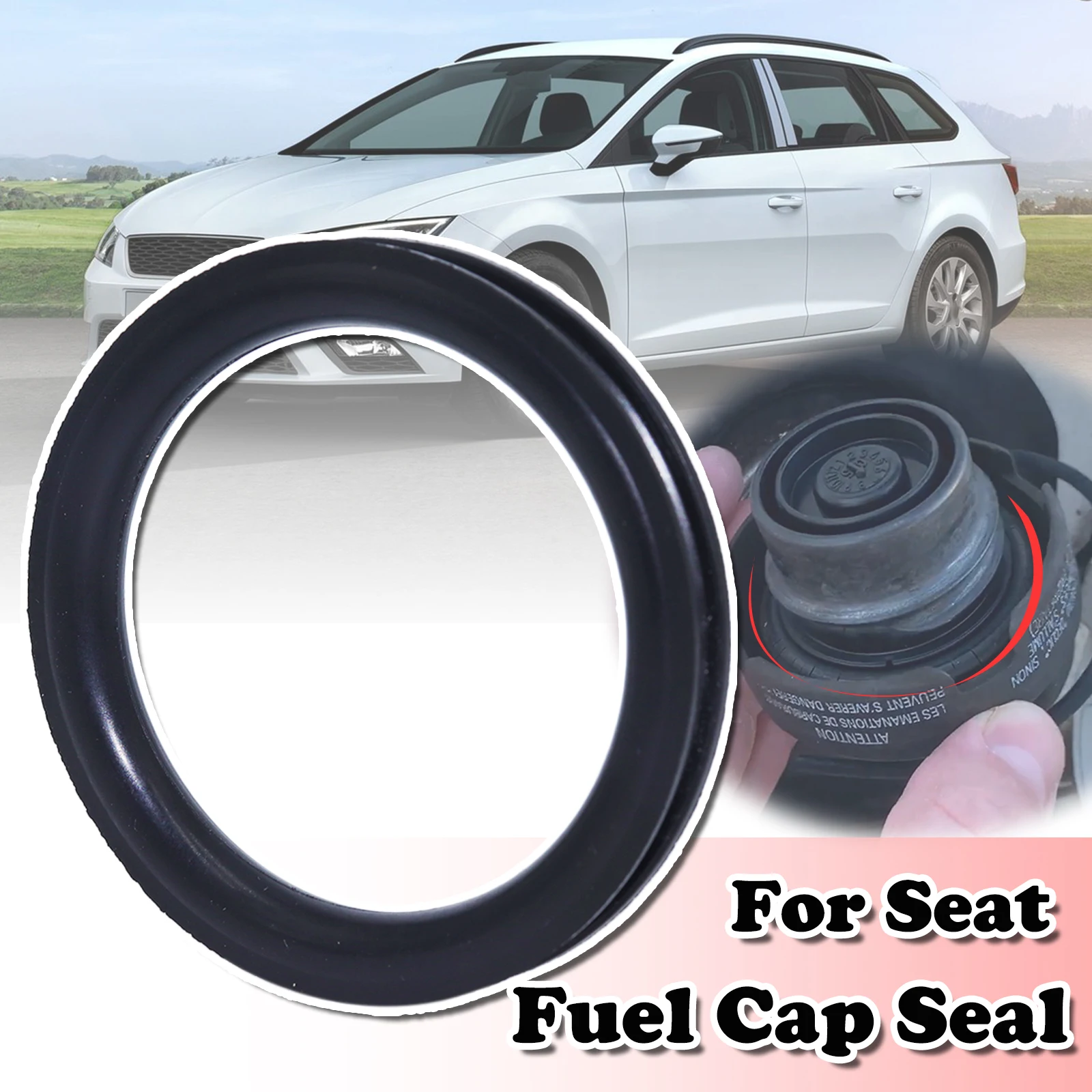 Gas Cap Replacement Seal For Seat CORDOBA INCA LEON TOLEDO Fuel Tank Filler Neck Repair V Shape O-ring Rubber Gasket Washer 55x5