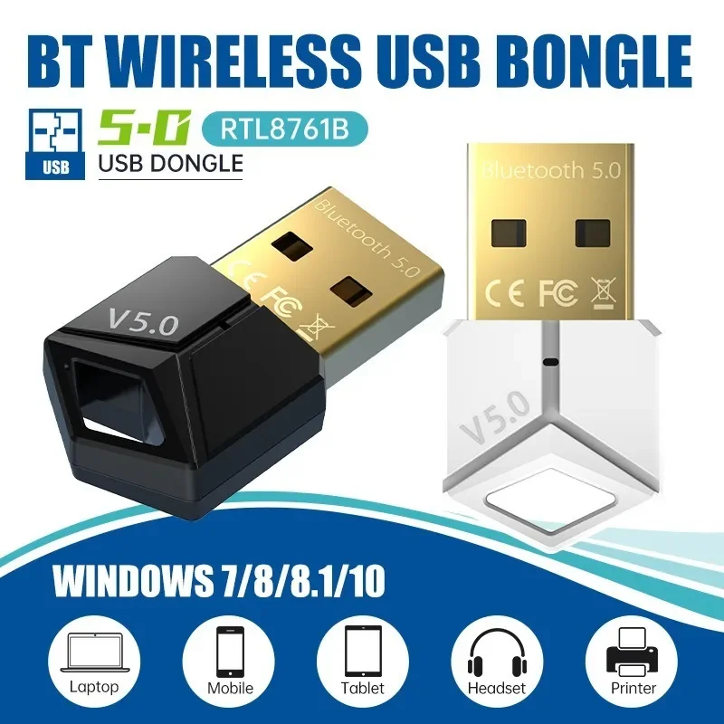 

USB Dongle Bluetooth 5.0 Adapter Receiver Wireless Low Latency Music Mini Bluthooth Transmitter For PC/File Transfer