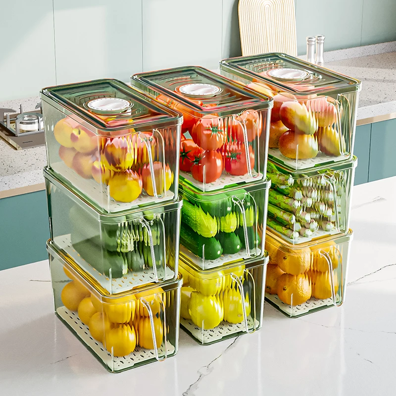 GIANXI Refrigerator Storage Box Food-grade Kitchen Special Storage Box Food Fruit And Vegetable Fresh-keeping Box