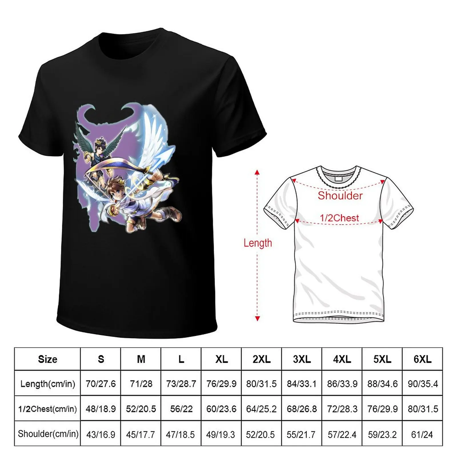 Kid Icarus Pit & Dark Pit T-Shirt t shirt for man 100 percent cotton T-Shirt