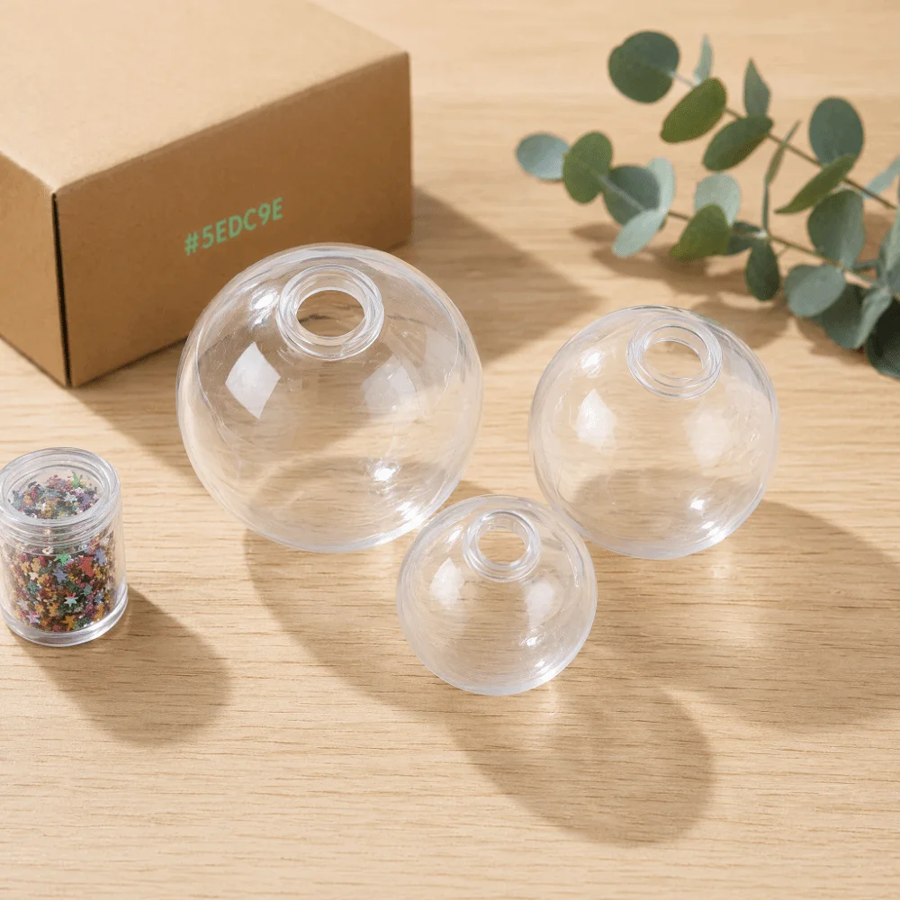 6Pcs TPR Clear Empty Ball Elastic Stretchable Transparent Squishy Empty Shell Thick Wear Resistant Round Spherical Shape