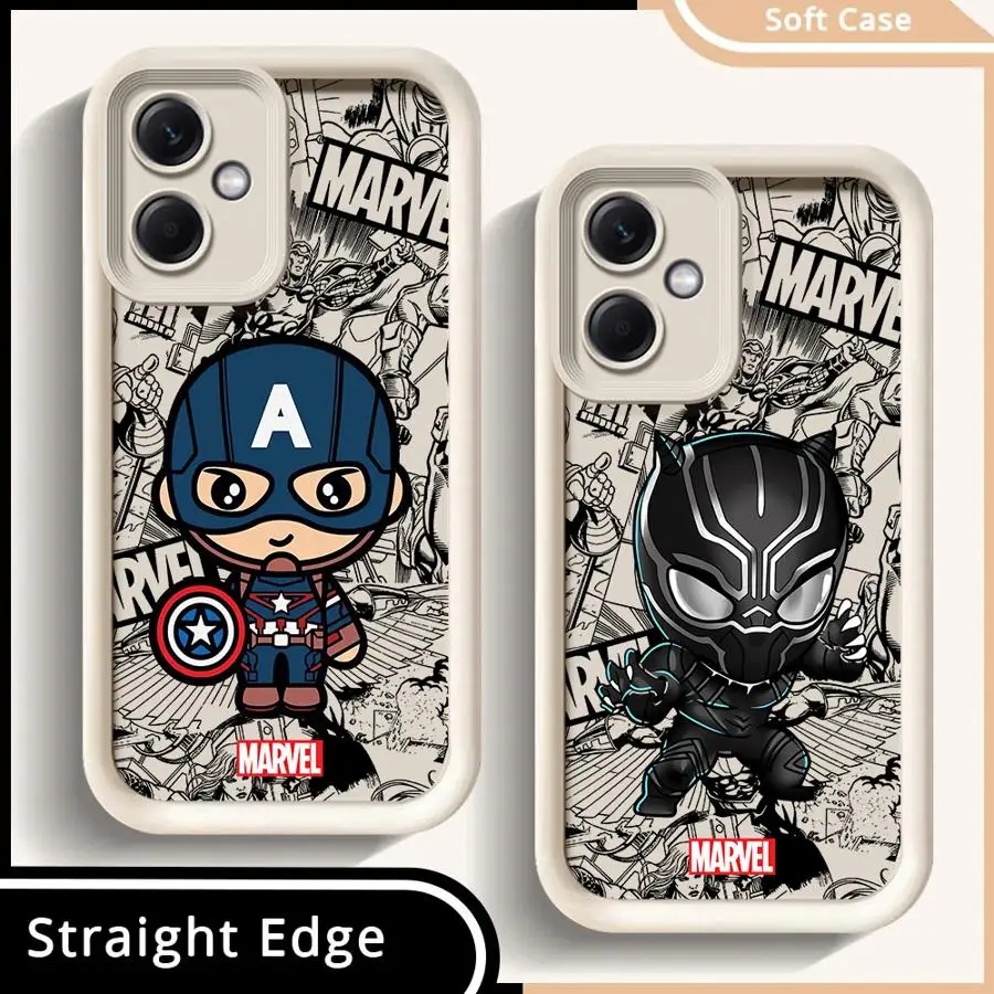 

Cartoon Marvel Black Panther Case for Xiaomi Redmi Note 14 Pro Plus 11S 13Pro 11Pro 11 12 10S 10 13 12S Soft Cover