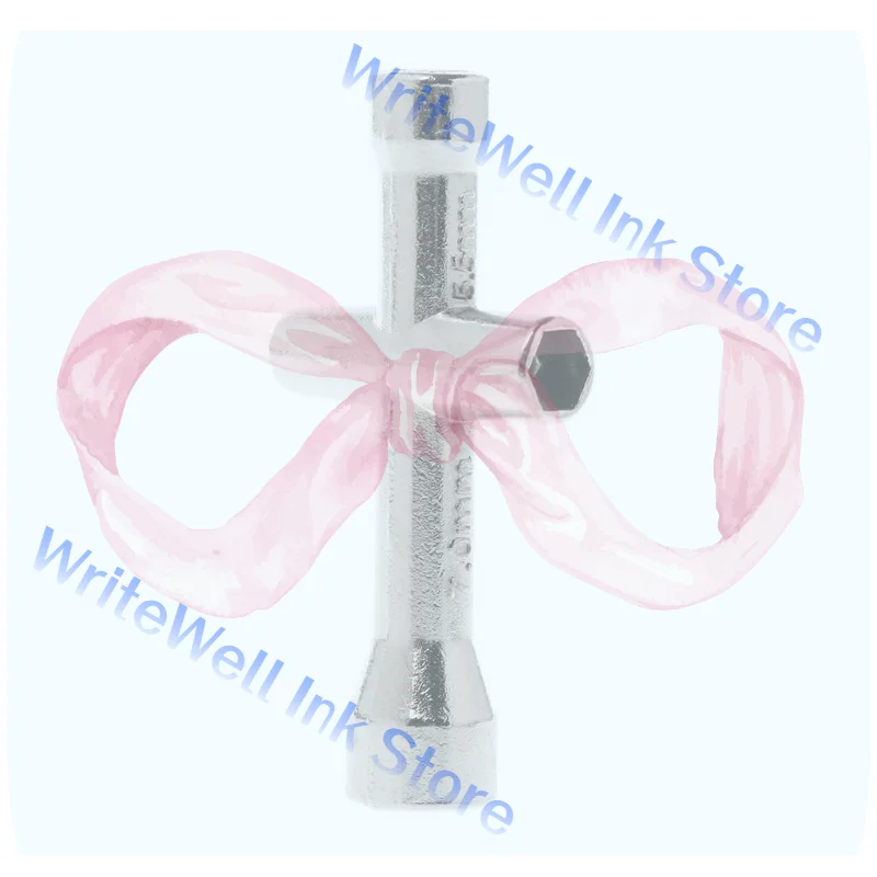 

Мини-ключ для сопел 3D-принтера, серебристый, 4-в-1, для винтов M2, M2.5, M3, M4, шестигранный, крестообразный, для сопел E3D V6 MK8