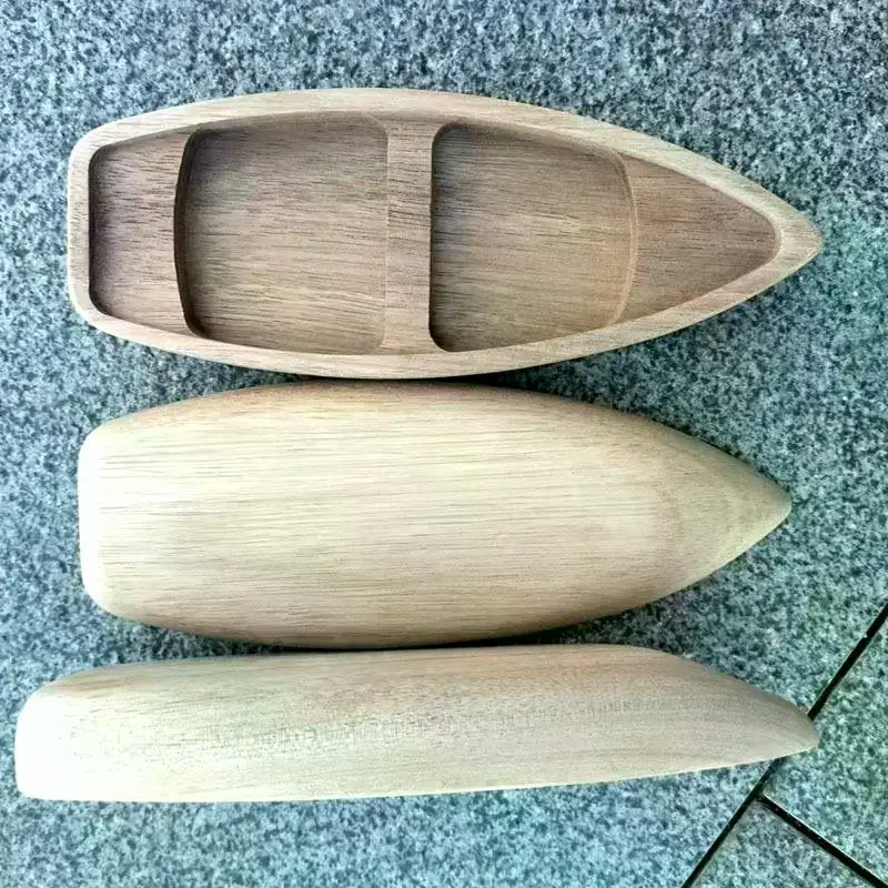 Landscape Wooden Boat Model Mini Canoe Vintage Decor Fishing Boat Decor Handcrafts Miniatures Boat Model Ornaments Ocean