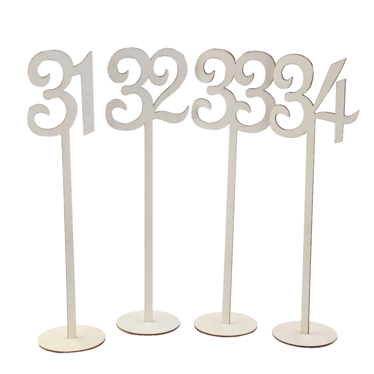 

10 Pcs Table Numbers Round Base Simple Seating Assignments Table Number Holder Wedding Decor Dining