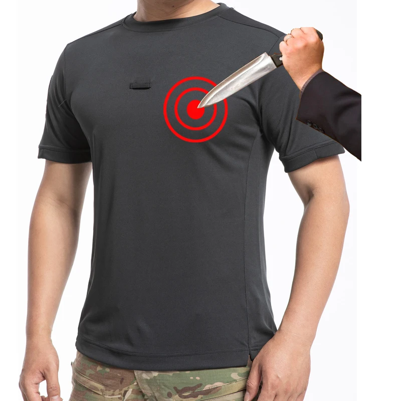

Summer Anti knife safety T shirt self defense anti cut stabbing resist sercurity Officer slash proof body protect personal use