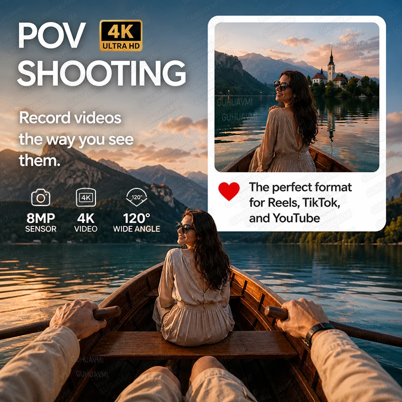 2026 Neue KI-Kamerabrille 8MP  – Audio Music To Video Ai Free Bewertung und Preis