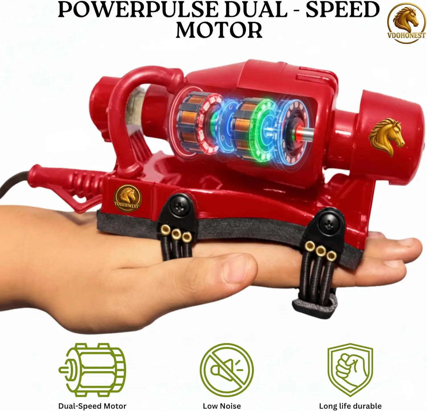 عمل عائم قوي مزدوج السرعة لتدليك الجسم بالكامل يعمل بالطاقة الكهربائية، مدلك الحلاق باللون الأحمر