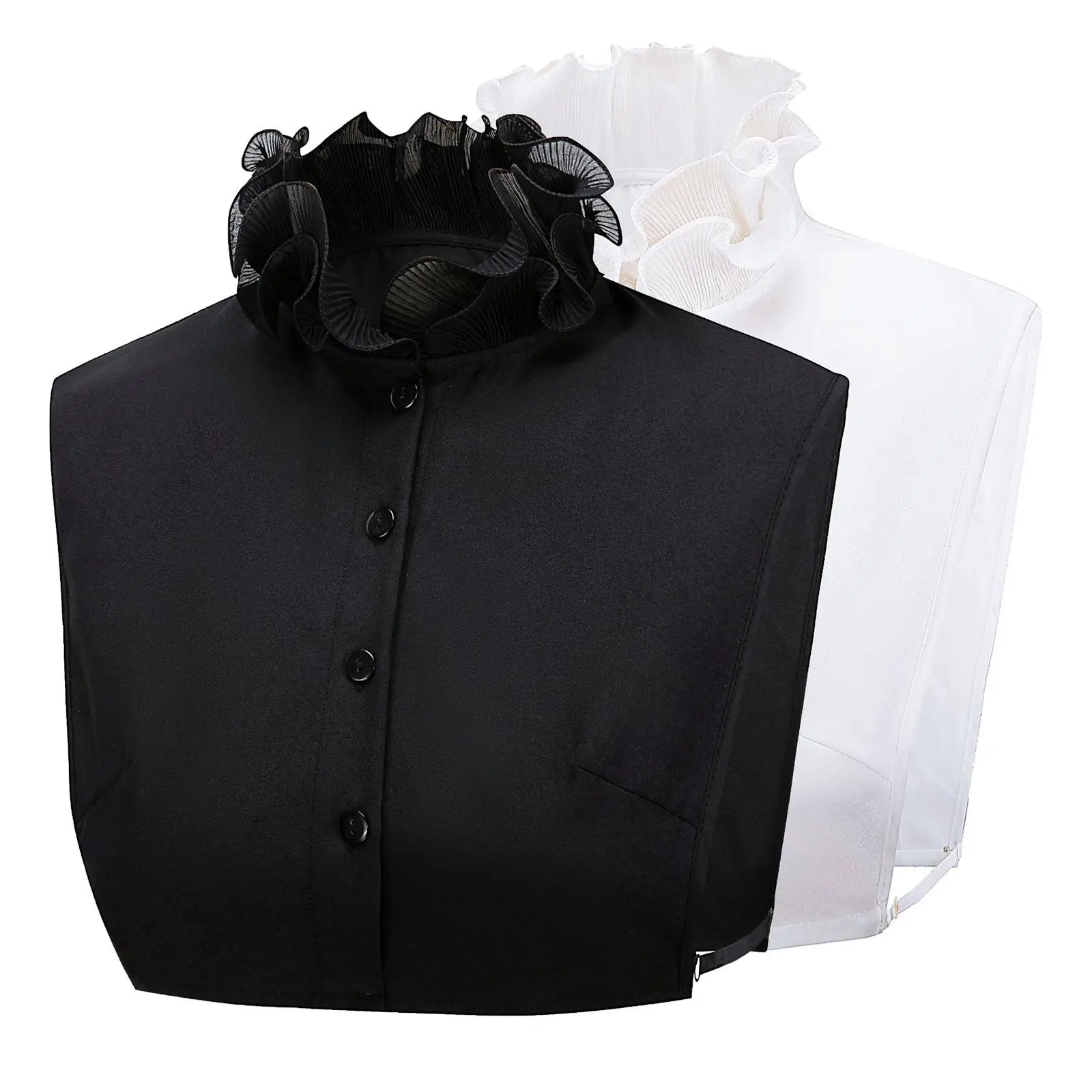 Comfortable Chiffon Women Detachable Fake Collar Half Shirt Blouse Neckwear Easy Wearing for Dress Sweater Casual