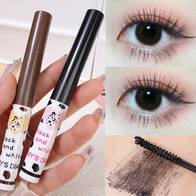 Waterdichte Ultrafijne Mascara Sneldrogende Curling Lash Extension Make-Up Anti-Zweet Niet-Vlek Wimpers Mascara Cosmetica