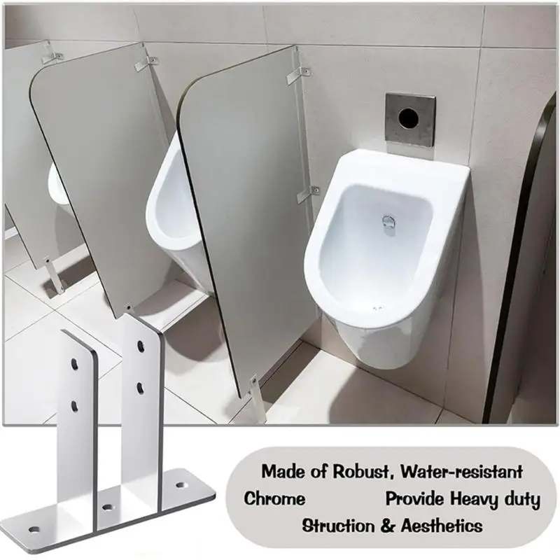 

R9UF Urinal Divider Bracket for Securing Bathroom Urinal Dividers Including Mounting Screws and Anchors for Wall Attachment
