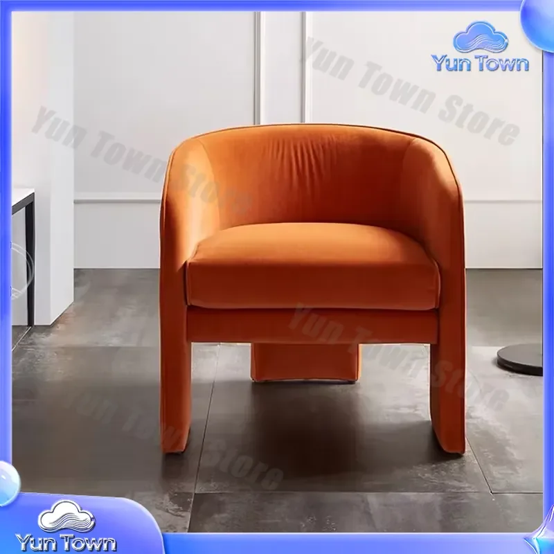 Modern Modular Chair with Synthetic Leather and Metal Legs for Living Room Furniture