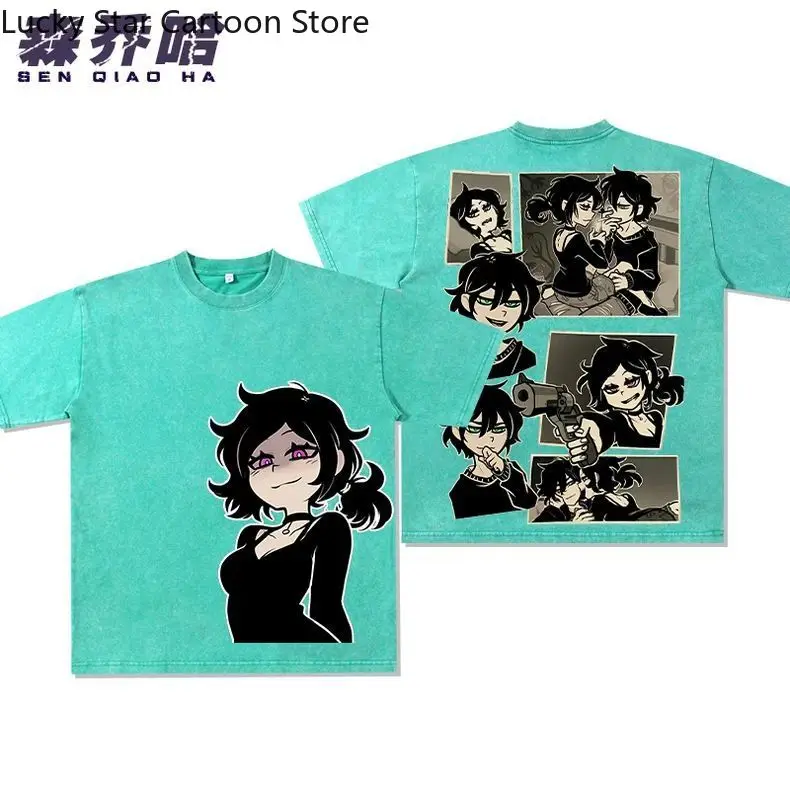 New The Coffin of Andy and Leyley Cosplay Sleeve Student Casual Daily Summer Casual Printed T-Shirt Unisex Short Gift Halloween - view 2