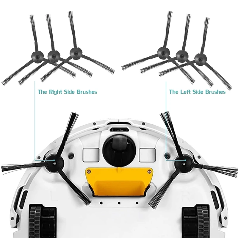 Peças de reposição filtros hepa escovas laterais para ilife v3 v3s v5 v5s v5s pro robô aspirador acessórios
