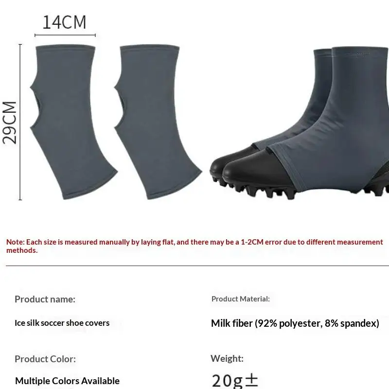 1 Pair Breathable Football Cleat Cover Anti-Slip Stretch Sports Foot Ankle Cover for Soccer Training Outdoor Matches 1 Pair Dur