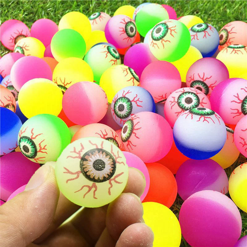 ﻿ 10/20PC Eye Ball Glowing Bouncy Eyeball Horror Scary Halloween Party Favor Giveaways Carnival Haunted Decoration Children Gift