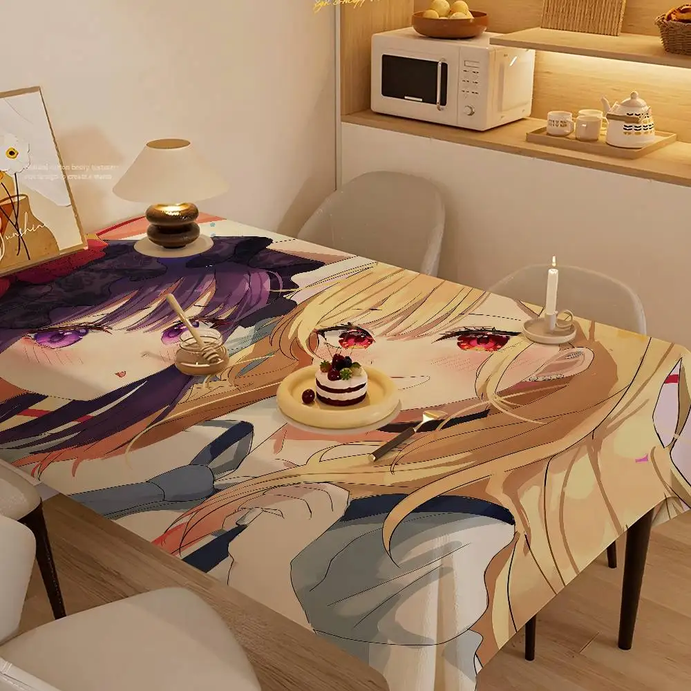 

My Dress Up Darling Anime Themed Polyester Tablecloths Cute Designs For Home Kitchens Dining Rooms Patios Tablecloth Decoration
