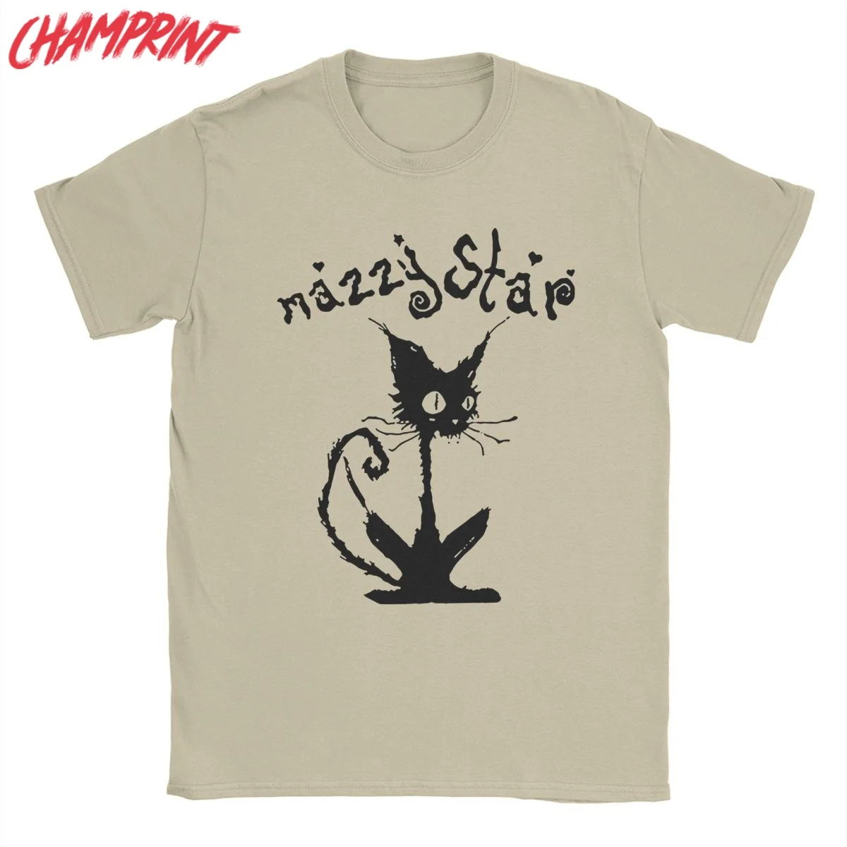 Men Mazzy Star 90s T Shirts Cotton Tops Vintage Short Sleeve Round Collar Tees Plus Size T-Shirts