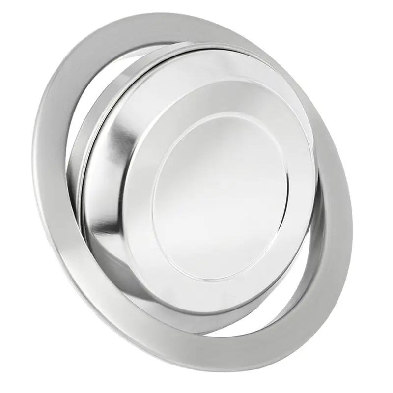 

-[Retail TX] 2X Kitchen Flap Lid Stainless Steel Flush Recessed Built-In Balance Flap Cover Trash Bin Garbage Can Trash Lid