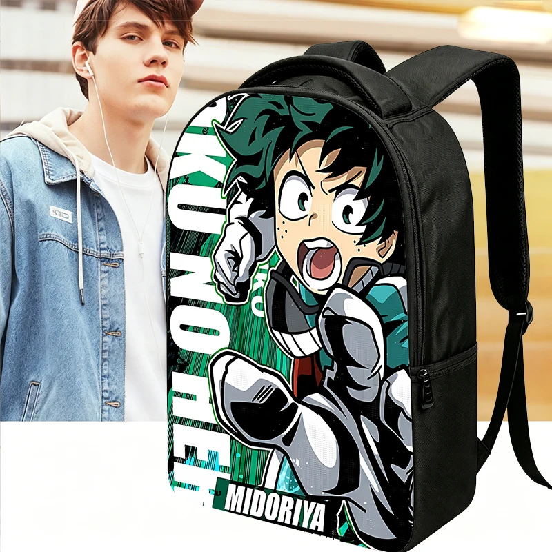 

Hot Japanese Anime My Hero Academia Backpack Cartoon Printed Schoolbag Fashion Unisex Backpacks Travel Bag for Teens Laptop Bags