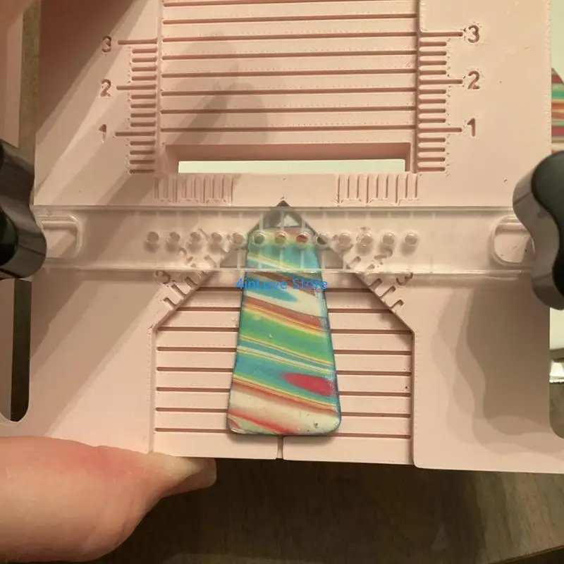 

T4MD Customizable Printed Earring Drill Template With Geometric Alignment Zones