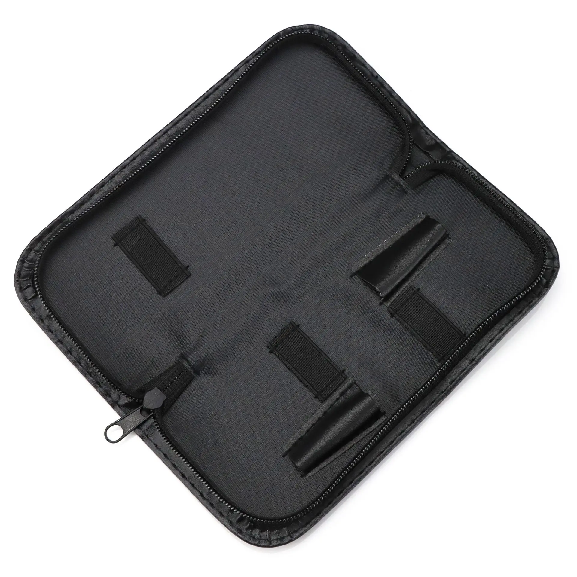 PU Leather Zipper Big Space 2 Professional Scissors Storage Bag Portable Package Multifunctional Barber Hairdressing Tools Bags