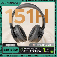 SoundPEATS Space Pro Headphones Bluetooth Headset with Microphone Active Noise Cancellation Stereo Sound Effect Gaming Headset