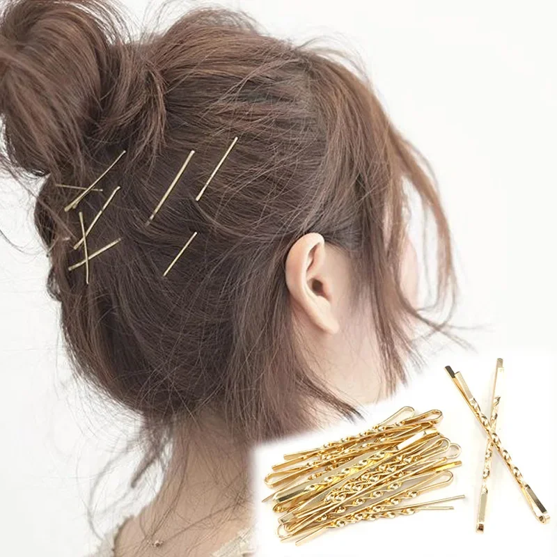 50/100PCS Women Gold Hair Clip Hairpin HairStyling Tool Hairgrip U Shape Barrette Hair Pins for Female Girls Hair Accessories