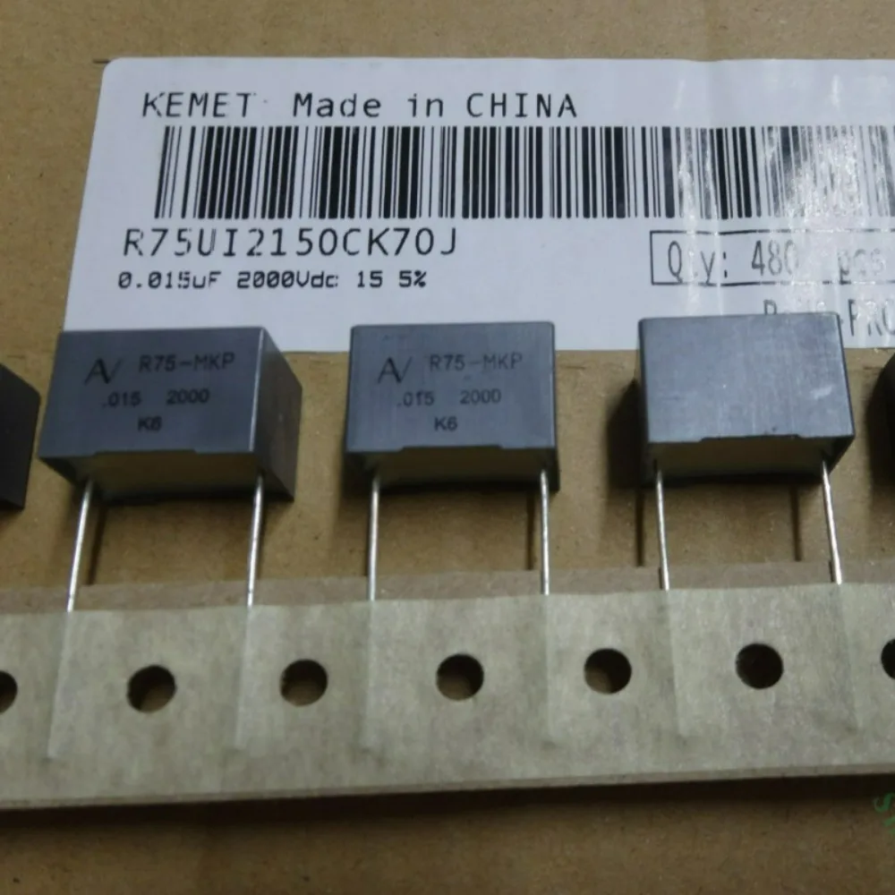 5pcs/lot AV R75 MKP 0.015uf 2000V 15nf 153 J Brand New 15mm Film Capacitor (Thickness: 13mm) R75UI2150CK70J