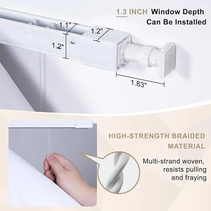 2026 New No Drilling Design Shade Proof Type Linen Fabric Flush System Coldless Manual Roman Blinds For Inside Window