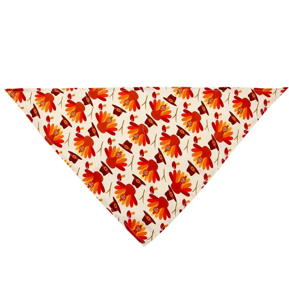 Thanksgiving-Haustier-Bandana für Hunde und Katzen, Kürbis-Ahornblatt-Dreieckstuch, Feiertagsdekoration, Verstellbarer Süßer Herbst-Halstuch – Detail 18